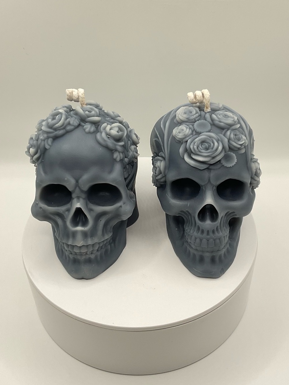🕯️🍊🍈💀 Skull Scented Candle set